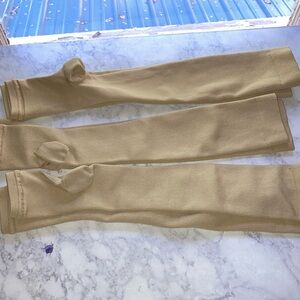 3 pair tan open toe Compression Socks